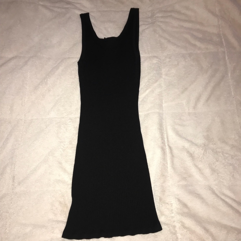 H&M Black Basic Ribbed Fitted Dress - Picture 3 of 5